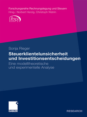 cover image of Steuerklientelunsicherheit und Investitionsentscheidungen